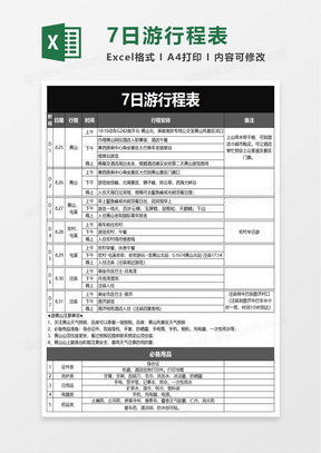 旅游攻略表格模板(旅游攻略表格模板怎么做)